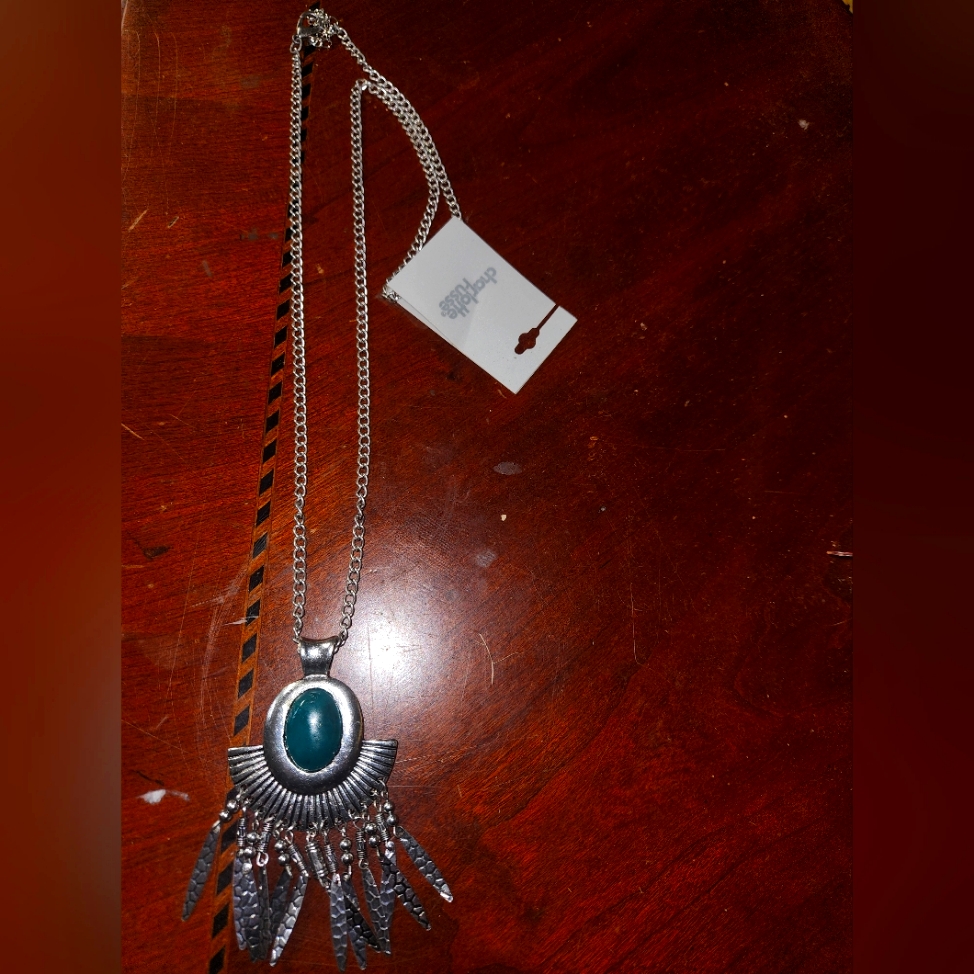 Charlotte Russe Turquoise Stone Necklace 8$